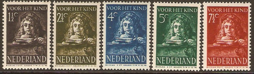 Netherlands 1941 Child Welfare Set. SG563-SG567.