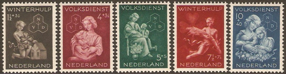 Netherlands 1944 Welfare Set. SG590-SG594.