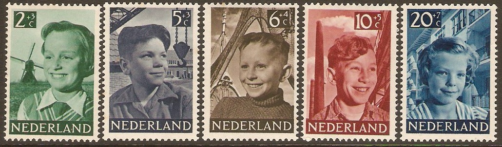 Netherlands 1951 Child Welfare Set. SG737-SG741.