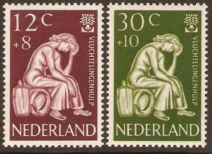 Netherlands 1960 Refugee Stamps. SG891-SG892.