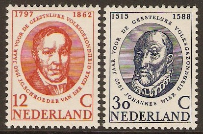 Netherlands 1960 Mental Health Stamps. SG898-SG899.