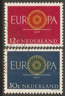 Netherlands 1960 Europa Stamps Set. SG900-SG901.
