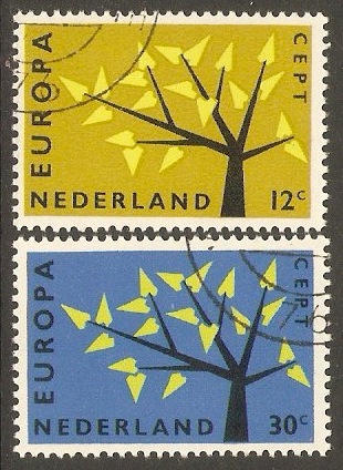 Netherlands 1962 Europa Stamps Set. SG929-SG930.