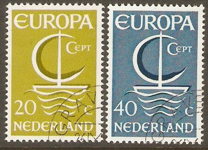 Netherlands 1966 Europa Stamps Set. SG1017-SG1018.