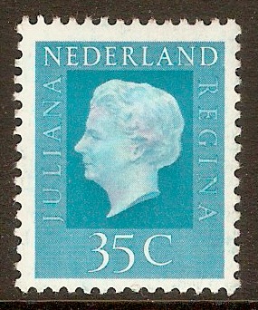 Netherlands 1969 35c Turquoise-blue. SG1070.