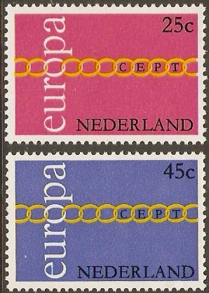 Netherlands 1971 Europa Stamps. SG1131-SG1132. - Click Image to Close