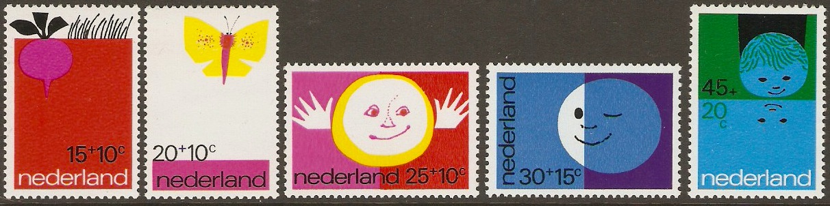Netherlands 1971 Child Welfare Set. SG1137-SG1141.