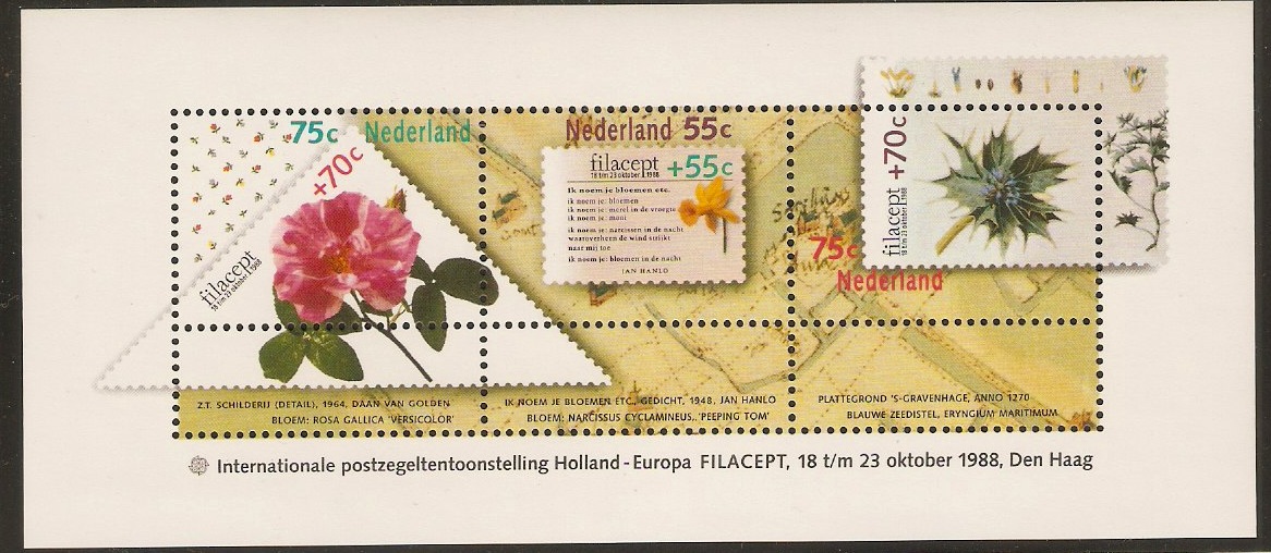Netherlands 1988 Stamp Exhibition Sheet. SGMS1542.