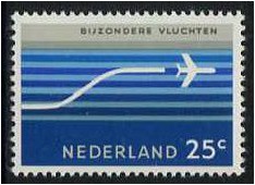 Netherlands 1966 Air Stamp - Special Flights. SG1016.