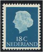 Netherlands 1953 18c. Greenish Blue. SG777b.