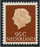 Netherlands 1953 95c. Deep Orange-Brown. SG786c.