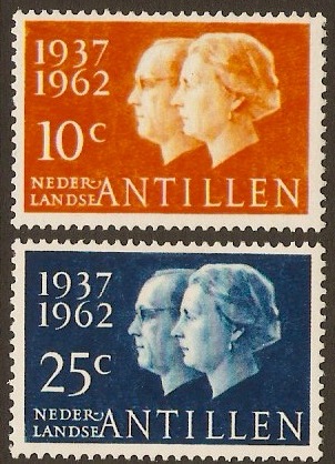 Netherlands Antilles 1962 Royal Silver Wedding Stamps. SG429-SG4