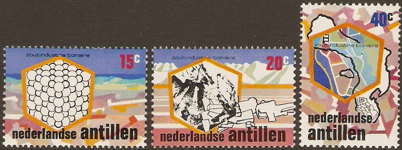 Netherlands Antilles 1975 Salt Industry Stamps. SG603-SG605.