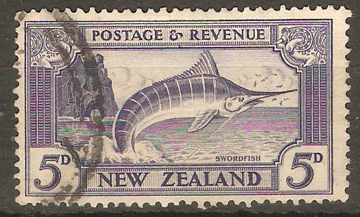 New Zealand 1935 5d Ultramarine. SG563b.