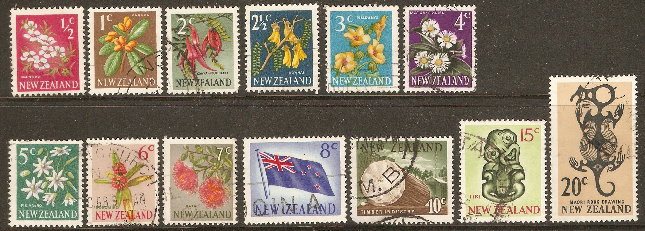 New Zealand 1967 Cultural set. SG845-SG857.