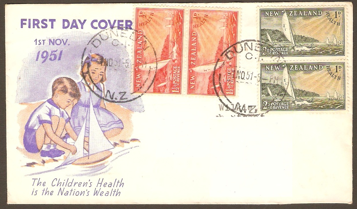 New Zealand 1951 Health Stamps on Souvenir Cover.