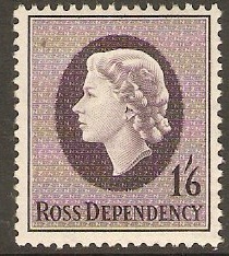 Ross Dependency 1957 1s.6d Slate-purple. SG4.