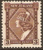 New Zealand 1935 3d Brown. SG561.
