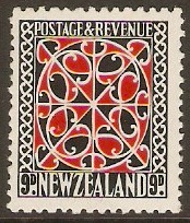 New Zealand 1935 9d Scarlet and black. SG566.