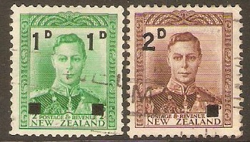 New Zealand 1941 Surcharge Set. SG628-SG629. - Click Image to Close