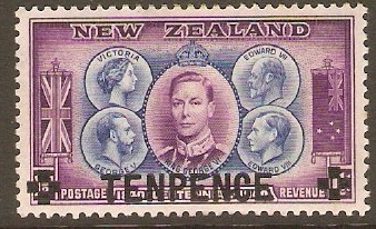 New Zealand 1944 Surcharge Stamp. SG662.