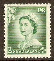 New Zealand 1953 2d Bluish green. SG726.