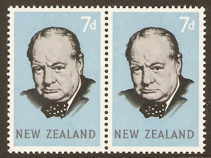 New Zealand 1965 7d Churchill Commemoration. SG829.