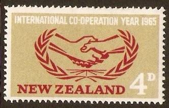 New Zealand 1965 4d Int. Cooperation Year Stamp. SG833.