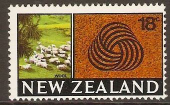 New Zealand 1967 18c Sheep and "Woolmark". SG875.