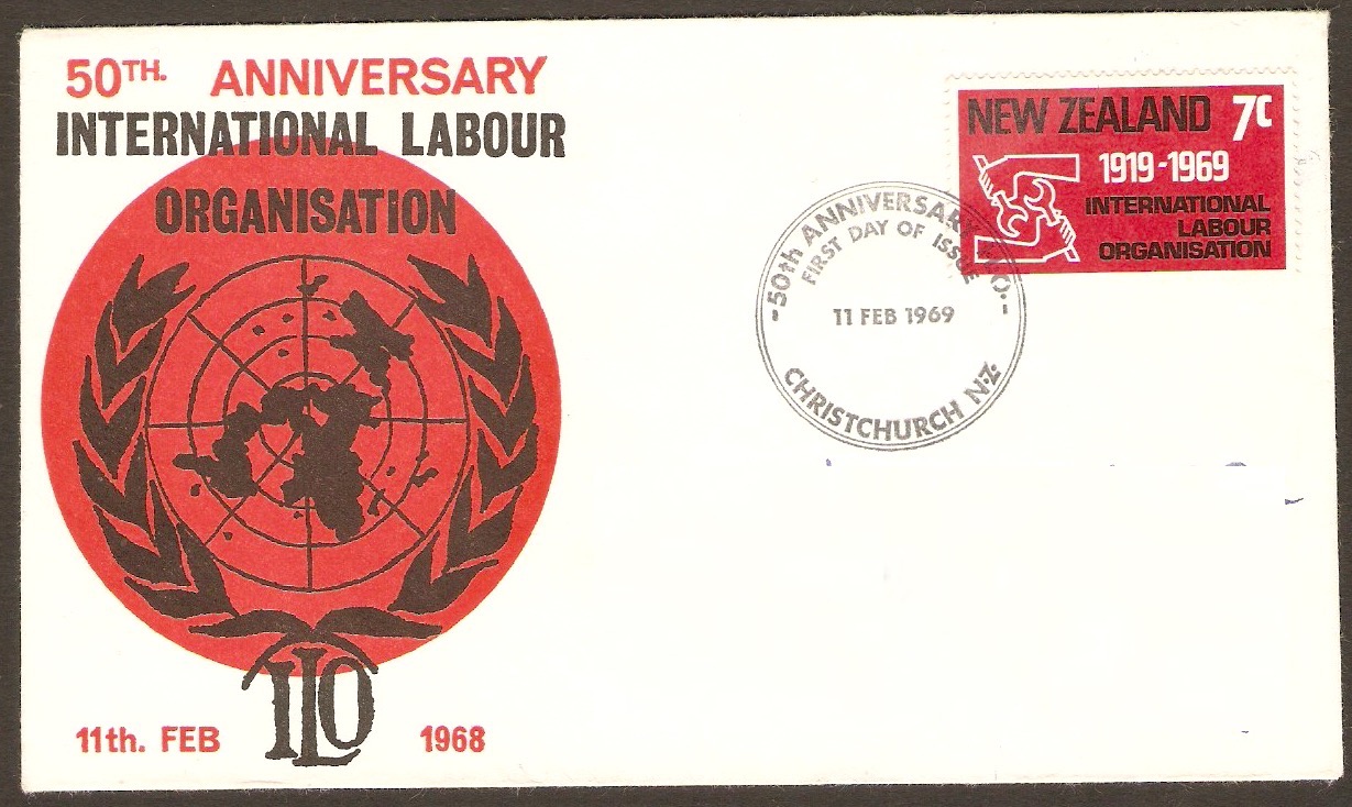 New Zealand 1969 ILO Anniversary-FDC.