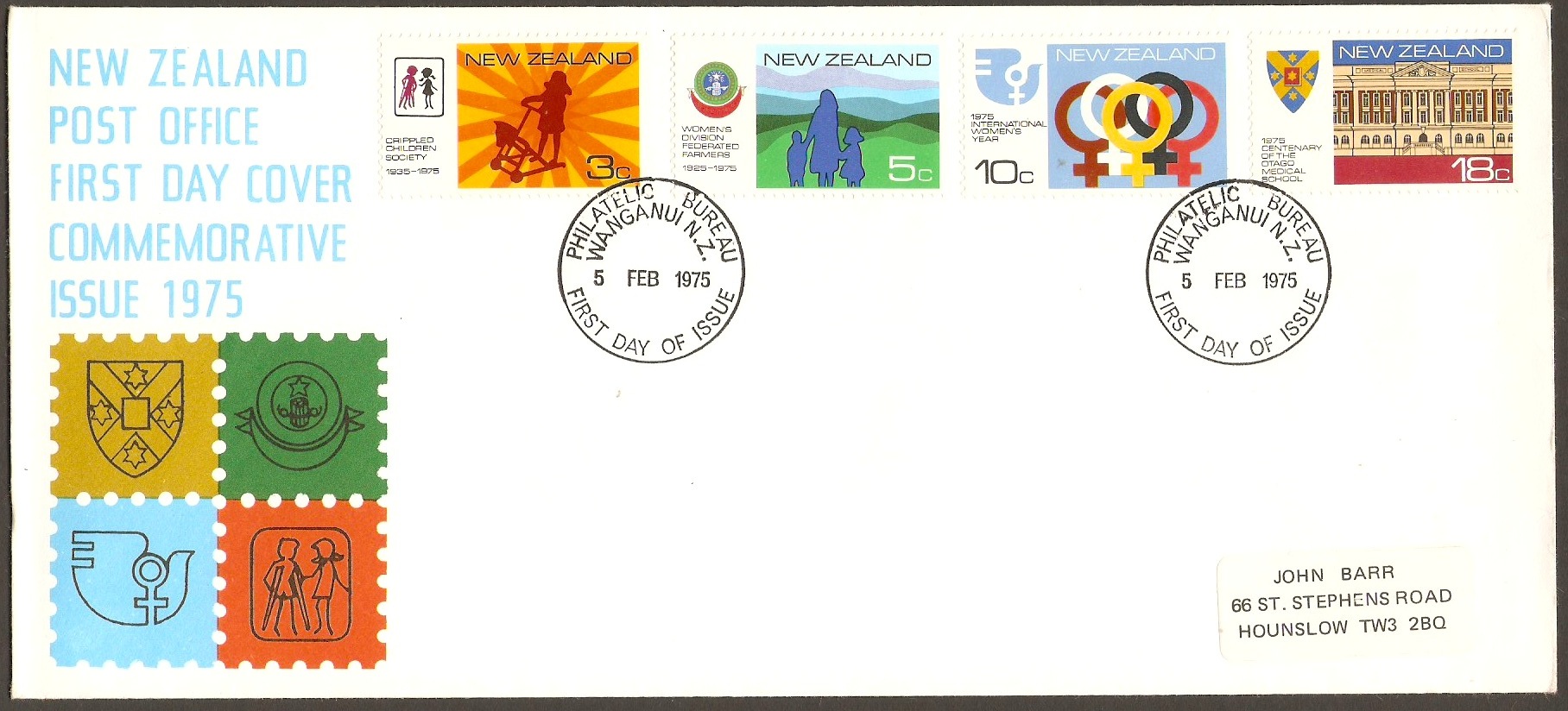New Zealand 1975 Anniversaries and Events FDC.