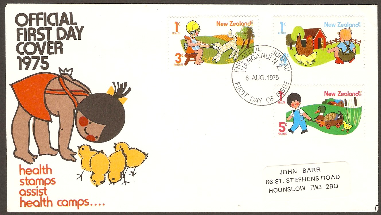 New Zealand 1975 Health Stamps FDC.