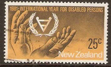 New Zealand 1981 25c IYD Stamp. SG1238.