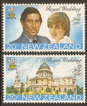 New Zealand 1981 Royal Wedding Set. SG1247-SG1248.