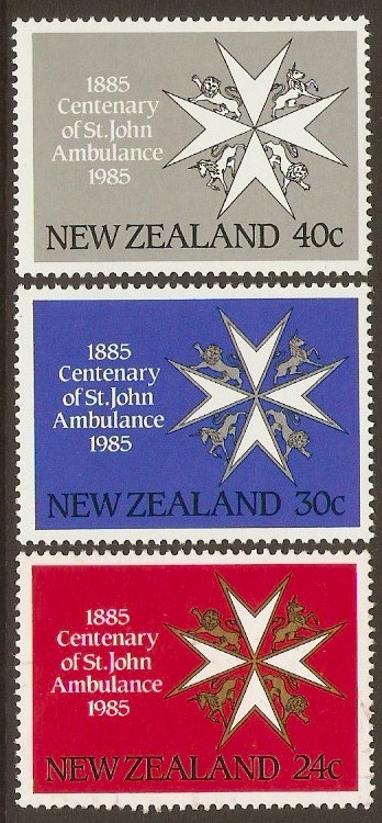 New Zealand 1985 St. John Ambulance Set. SG1357-SG1359.