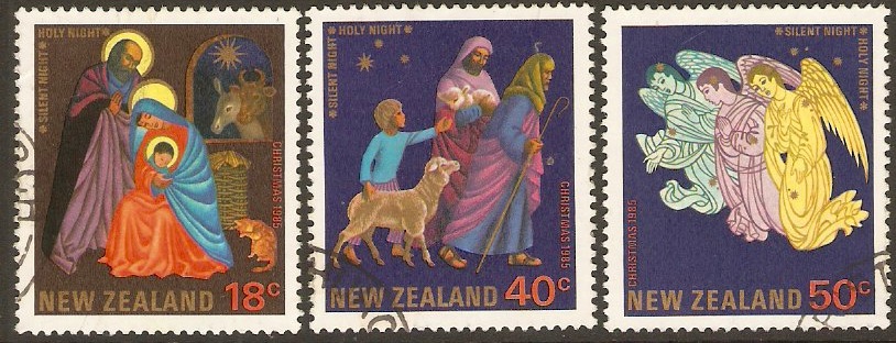 New Zealand 1985 Christmas Stamps Set. SG1376-SG1378.