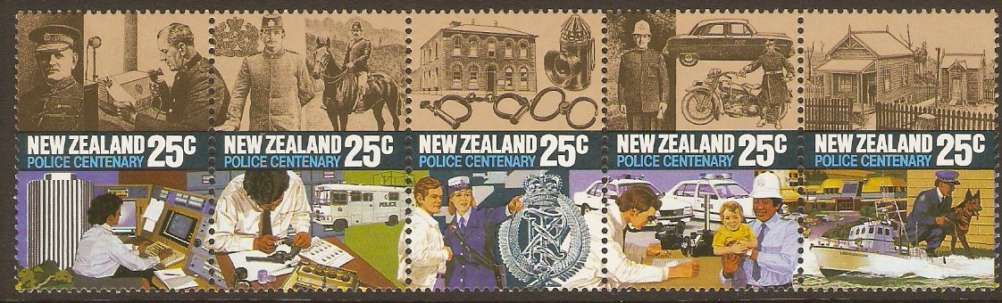 New Zealand 1986 Police Anniversary Set. SG1384-SG1388.