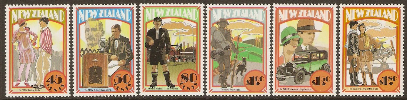 New Zealand 1992 1920's Set. SG1707-SG1712.