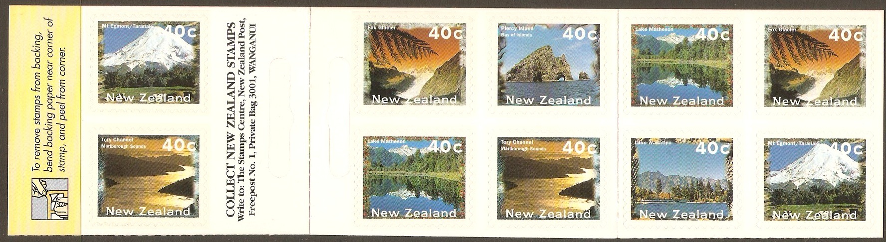 New Zealand 1996 Scenery Series Booklet. SG1984b-1987.