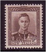 New Zealand 1947 9d. Brown. SG685.