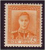 New Zealand 1947 2d. Orange. SG680.
