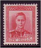 New Zealand 1947 6d. Carmine. SG683.