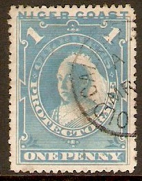 Niger Coast 1894 1d Pale blue. SG46.