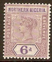 Northern Nigeria 1900 6d Dull mauve and violet. SG6.