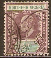 Northern Nigeria 1902 d Dull purple and green. SG10.