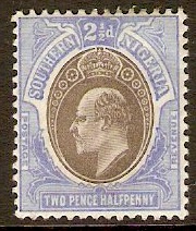 Southern Nigeria 1903 2d Grey-black and blue. SG13.