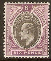 Southern Nigeria 1903 6d Grey-black and purple. SG15.