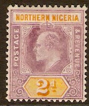 Northern Nigeria 1905 2d Dull purple and yellow. SG22.