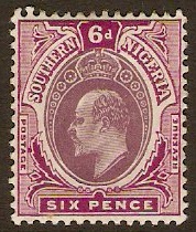 Southern Nigeria 1907 6d Dull purple and bright purple. SG39a.