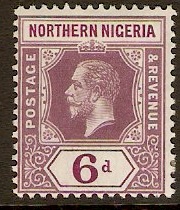 Northern Nigeria 1912 6d Dull and bright purple. SG46.